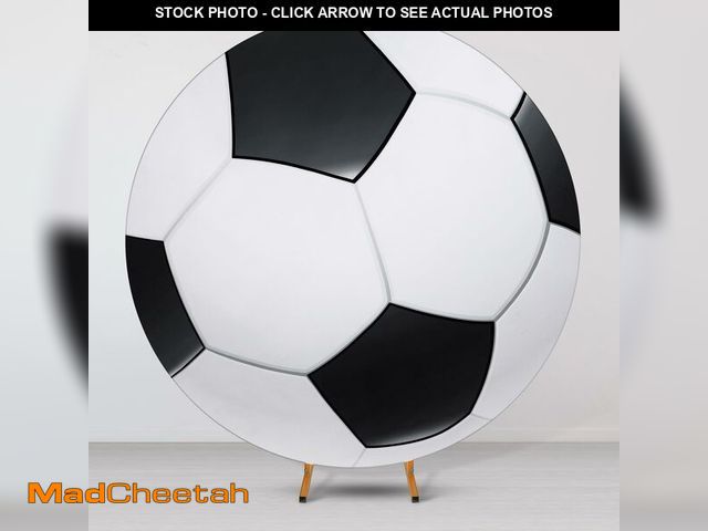 Lot 74-12707138 - VitalCozy 6.5Ft Round Spandex Backdrop Cover - Sports Theme Arch Backdrop for Party &amp; Photograph...