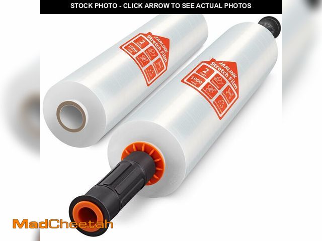 Lot 74-14060752 - JARLINK Stretch Film, 15 Inch x 1000 Feet Shrink Wrap for Pallet Wrap, Industrial Strength Stretch W...