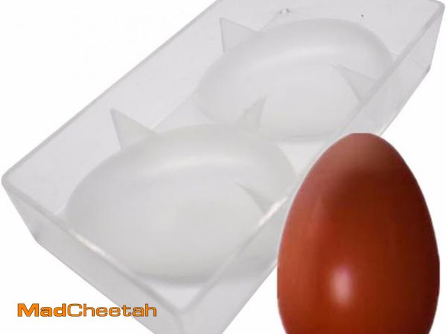 Lot 74-11555366 - Polycarbonate Easter Eggs Chocolate Mold Ostrich Egg Shape Candy Mould 14cm (5.5inch) Long - USED
