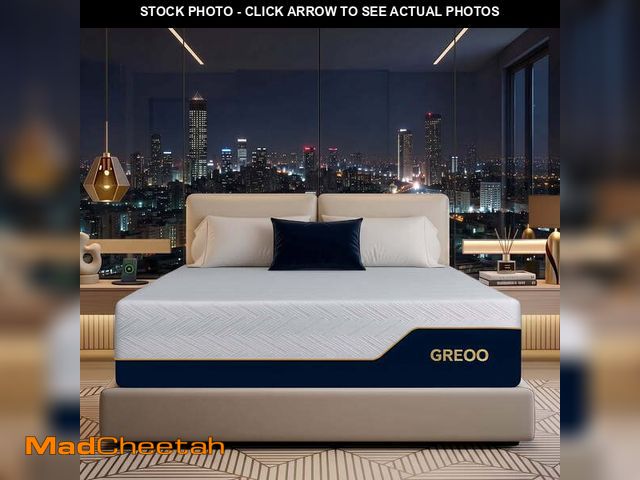 Lot 74-14610492 - GREOO King Size 14 inch Foam Mattress, Firm Cooling Gel Memory Foam, Back Pain Relief, Motion Isolat...