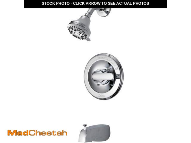 Lot 74-14351554 - Delta Classic Single-Handle 5-Spray Tub and Shower Faucet in Chrome (Valve Included) - UNUSED
