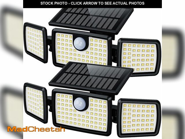 Lot 74-14062218 - MIHANI Solar Flood Lights Outdoor, 2500LM Motion Sensor Security Lights with 270ÃÂ° Wide Angle, IP6...