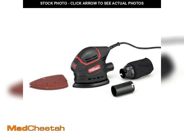 Lot 74-12525631 - Hyper Tough 1.5 Amp Corded Detail Sander with Dust Bag, Vacuum Hose Adapter &amp; 3 Sanding Sheets, ...