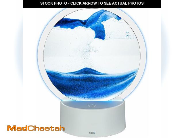 Lot 74-10826874 - VANTREEGAO Moving Sand Art Picture in Motion - Round Glass Sand Art - Relaxing Home DÃcor for Offic...