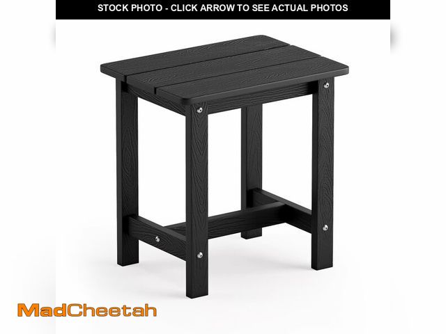 Lot 74-14149965 - LUE BONA Outdoor Side Table, HDPS Small Outdoor Adirondack Side Tables, Outside End Table for Patio,...