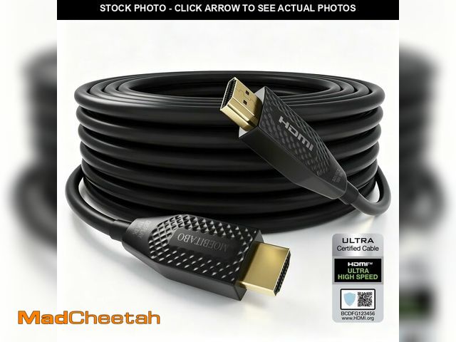 Lot 74-14471774 - 10k 8K Fiber Optic in-wall CL3 Rated HDMI Cable Long 30FT 48Gbps Certified High speed HDMI 2.1 Cord ...