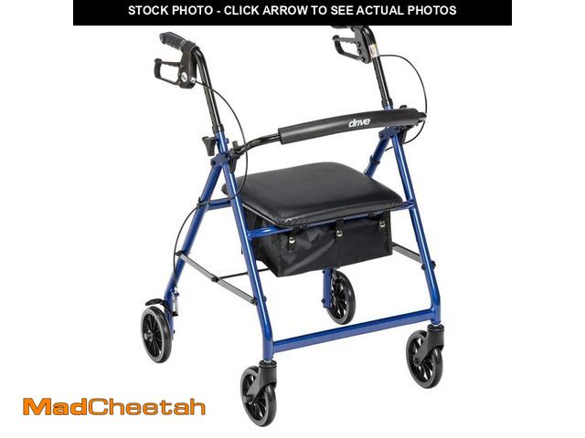 Lot 74-12893103 - Drive Medical Rollator Rolling Walker with 6 in. Wheels, Fold Up Removable Back Support and Padded S...