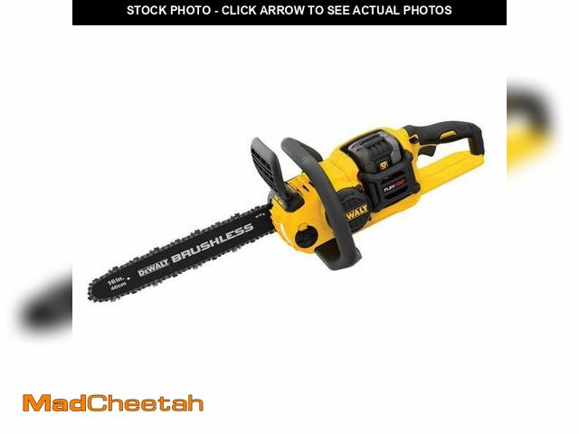 Lot 74-12797973 - (MISSING BATTERY ) DEWALT FLEXVOLT 60V MAX 16in. Brushless Cordless Battery Powered Chainsaw Kit wit...