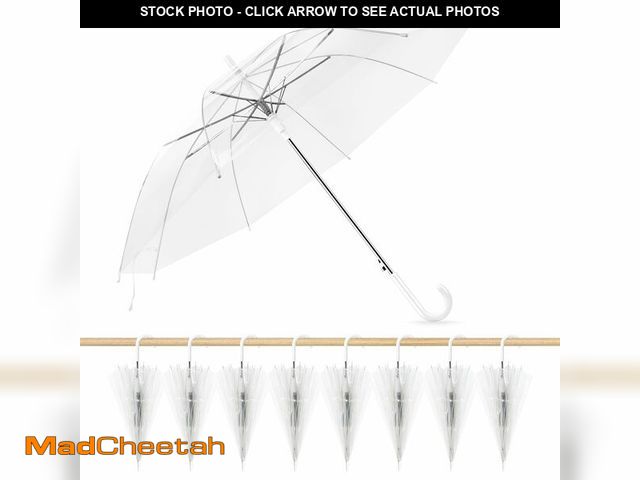 Lot 74-13772993 - Profasion 8 Pack Wedding Umbrella Bulk, Windproof Large Rain Umbrella, Strong Fiberglass Frame, Auto...