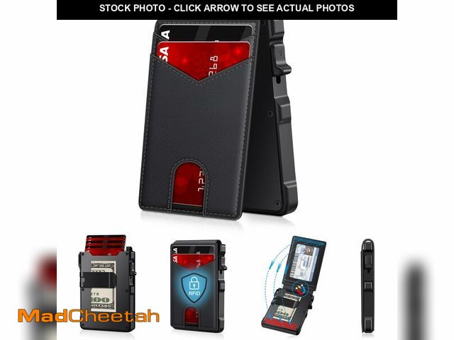 Lot 74-14341310 - Wallet for Men RFID Blocking Wallet for 10-12 Cards Slim Bifold Minimalist Smart Pop Up Wallet with ...
