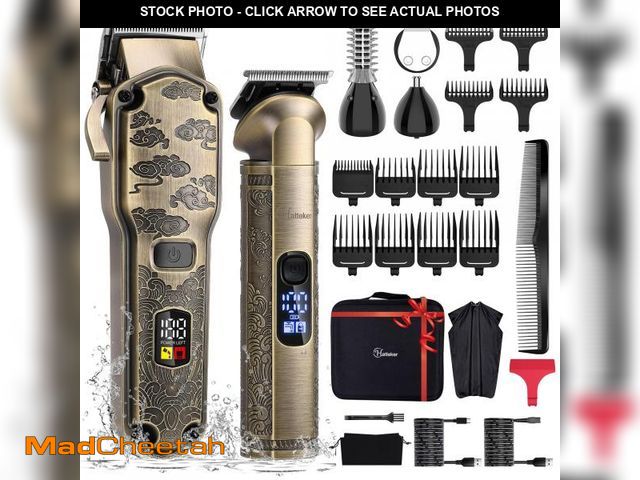 Lot 74-12216502 - Hatteker Professional Hair Clippers for Men Beard Trimmer Clippers and Trimmer Set Waterproof T-Blad...