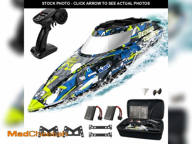 Lot 74-12433640 - BEZGAR TX123 Remote Control Boats - Fast Speed RC Boat 32+ KPH with A Portable Suitcase for Lakes &a...