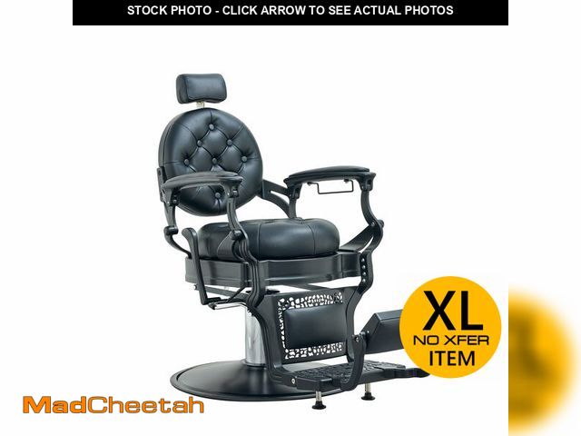 Lot 74-14614871 - Lilfurni Vintage Barber Chair for Hairdressers Heavy Tattoo Shampoo Beauty Salon Equipment(Black) - ...