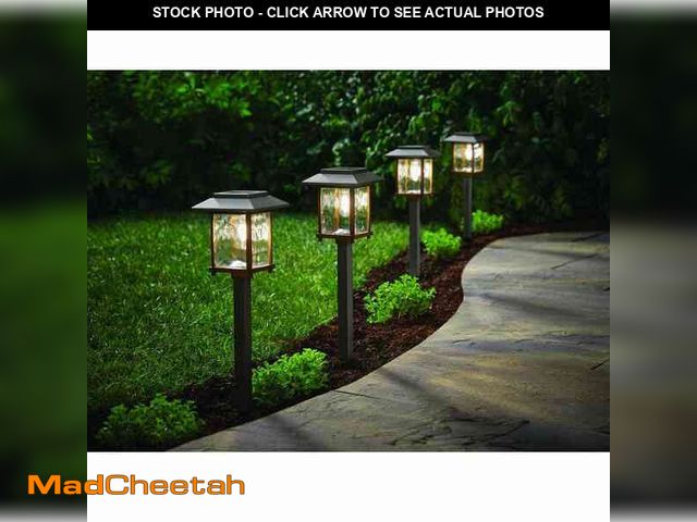 Lot 74-12775533 - (MISSING ONE STAKE) Hampton Bay Parkwood 14 Lumen Bronze 2-Tone Finish LED Weather Resistant Outdoor...