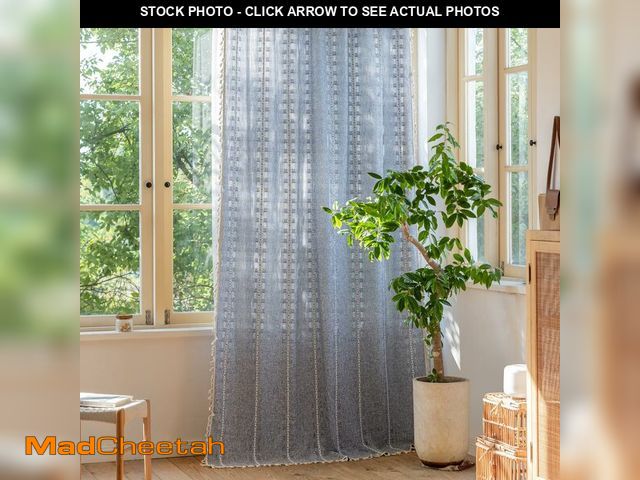 Lot 74-14213966 - Sutuo Home Boho Curtains 72 inches Long for Living Room Kitchen Nursery, Bohemian Privacy Drape Ligh...