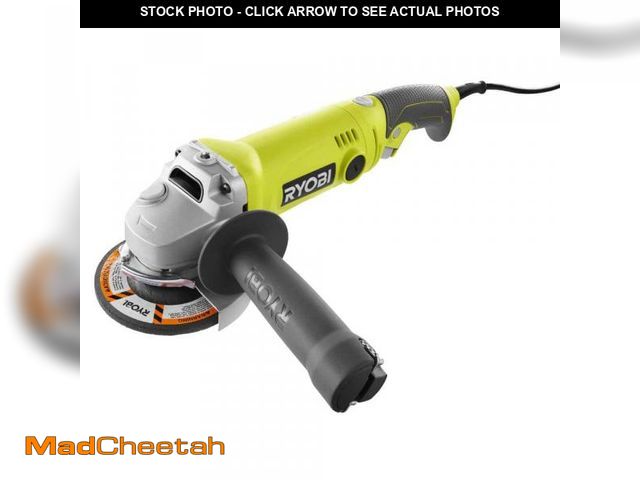 Lot 74-12087114 - (MISSING HANDLE) RYOBI 7.5 Amp 4.5 in. Corded Angle Grinder - UNUSED