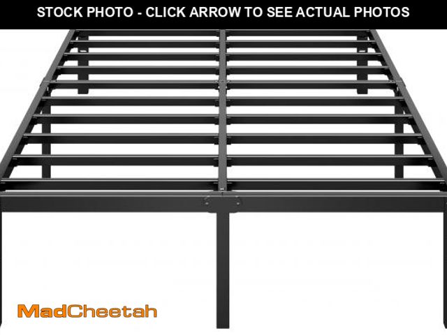 Lot 74-12516549 - HLIPHA Metal Platform Bed Frame 18 Inch Tall,No Box Spring Needed,Full Size Bed with Heavy Duty Stro...