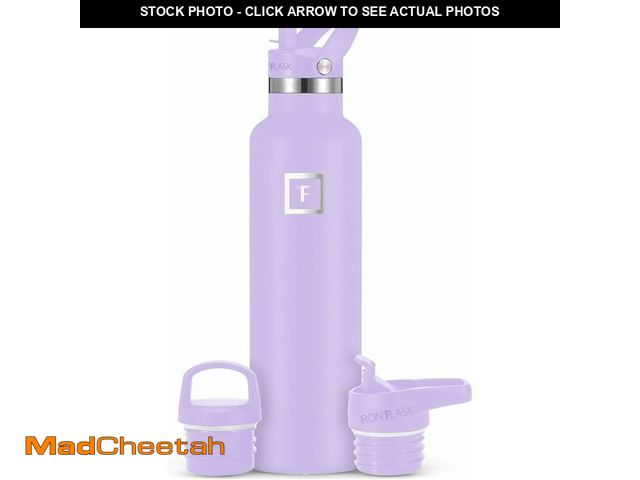 Lot 74-12604036 - IRON ÃÂ°FLASK Camping &amp; Hiking Hydration Canteens - 3 Lids (Narrow Straw Lid) Leak Proof Vacuum...