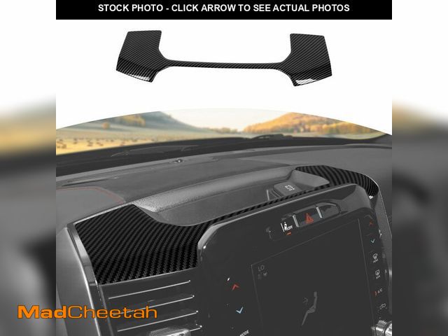 Lot 74-12702246 - JOSHELA for RAM TRX Center Dashboard Storage Bin Trim Cover Fit for RAM TRX 2018-Present Black Carbo...