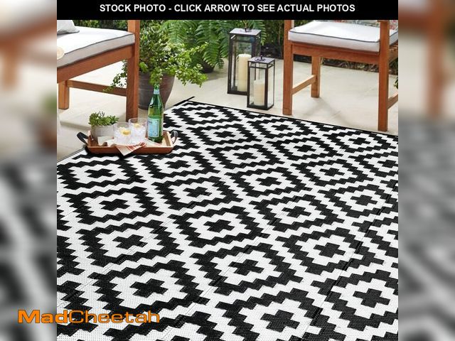 Lot 74-13043546 - SAND MINE Waterproof Outdoor Rug 6x9 ft, Reversible Mats, Modern Area Rug, Large Floor Mat and Rug f...