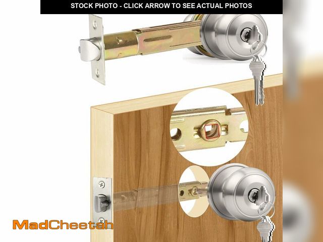 Lot 74-14472399 - 5" Backset Entry Door Latch with Standard Keyed Knobset, 19/64" (7.6mm) Square Interface with Square...
