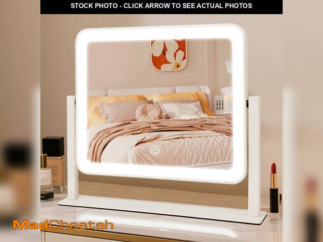 Lot 74-14215497 - YEKKOPT Rechargeable Vanity Mirror with Lights, 14"Ãâ12" LED Makeup Mirror, Smart Touch Control, ...