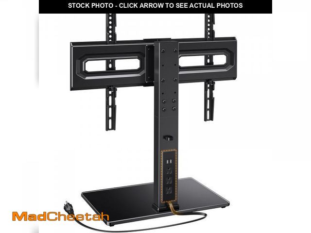 Lot 74-12440806 - Perlegear Universal TV Stand with Power Outlet, Swivel TV Stand for 32-80 inch TVs up to 99 lbs, TV ...