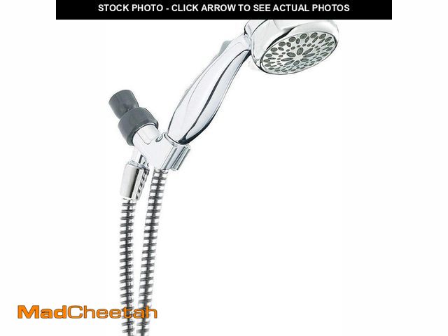 Lot 74-13051229 - Delta 7-Spray Wall Mount Handheld Shower Head 1.8 GPM in Chrome - UNUSED