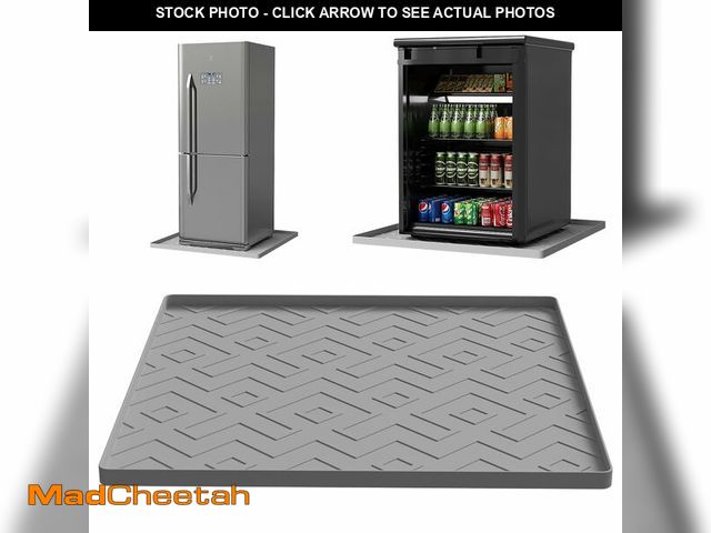 Lot 74-14266869 - EWX Mini Fridge Silicone Mat 23.6"x23.6"x0.4" - Non-Slip, Spill-Proof, Drip Prevention | Ideal for R...