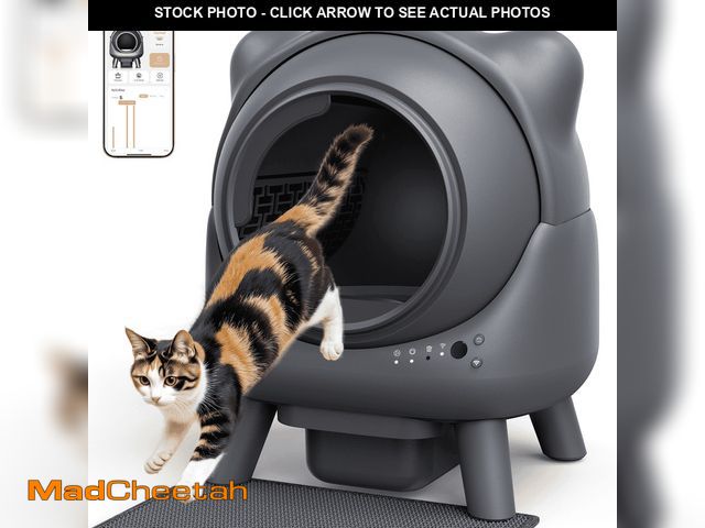 Lot 74-12990213 - FeelNeedy Self Claning Cat Litter Box, 65L Large Capacity Automatic Litter Box with App Control Moni...