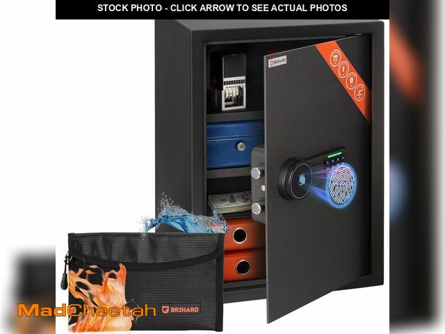 Lot 74-13696382 - Brihard Business XL Biometric Safe 19.69"H x 13.78"W x 14.17"D with Fireproof Money Bag, Fingerprint...