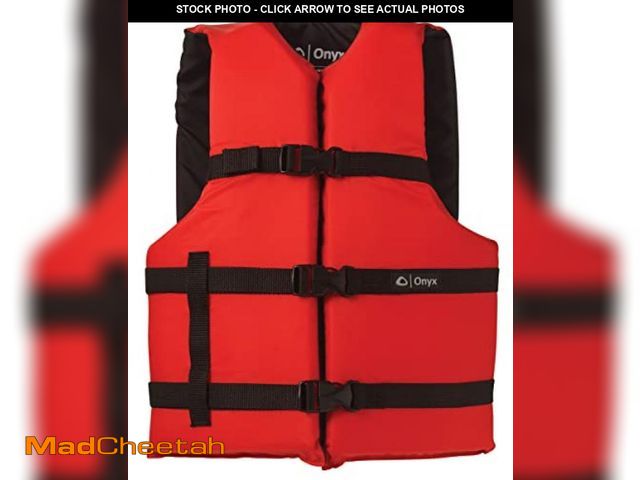 Lot 74-12400012 - ONYX General Purpose Boating Life Jacket Oversize, Red - UNUSED