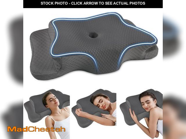Lot 74-12440642 - Pain Relief Cervical Pillow for Neck Support, Adjustable Ergonomic Pillow Cozy Sleeping, Odorless Or...