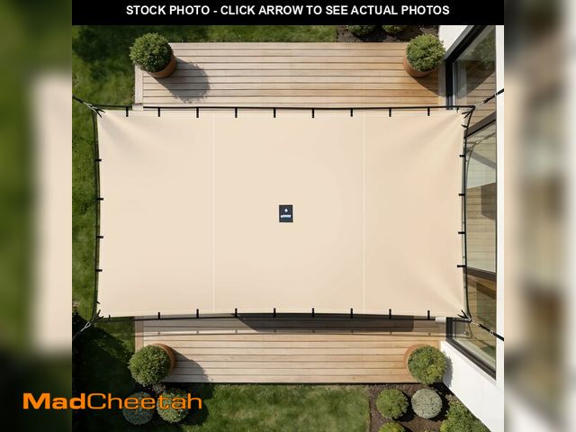 Lot 74-14385074 - SIHAIAN Sun Shade Sail 9'x16' Waterproof Rectangle Double-Rope Shade Sail 500D Heavy Duty UV Block S...