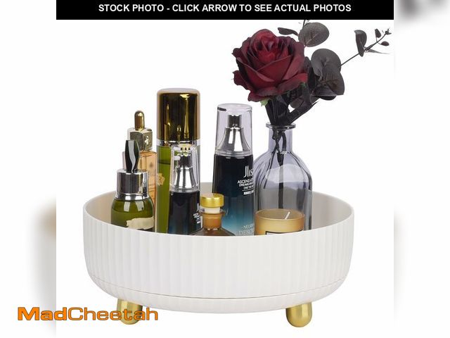 Lot 74-14206145 - Anyoifax Makeup Perfume Organizer Tray 360 Degree Rotating Lazy Susan Skincare Lotion Organizer Spin...