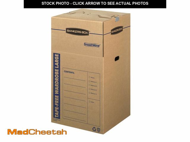 Lot 74-13788274 - Bankers Box Tall Wardrobe Box 3 Pack, Tape-Free Design, 24" x 24"x 40"(7710501) - UNUSED