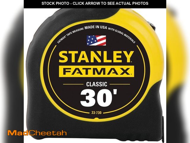 Lot 74-12830644 - Stanley FATMAX 30 ft. x 1-1/4 in. Tape Measure - USED