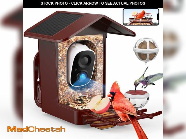 Lot 74-13718565 - PeckCamÃÂ® Bird Feeder with Camera Solar Powered, AI Identify &amp; Auto Capture, 2K HD Live Video ...