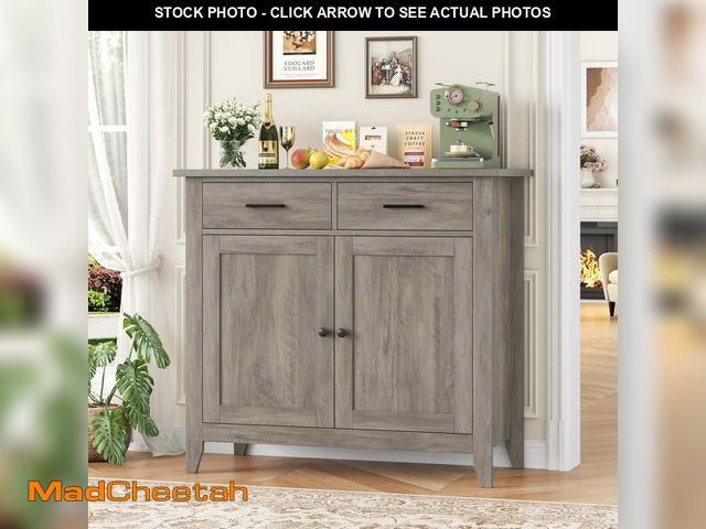 Lot 74-14071063 - Homfa Kitchen Storage Cabinet, Sideboard Buffet Coffee Bar with 2 Drawers and 2 Doors for Dining Roo...