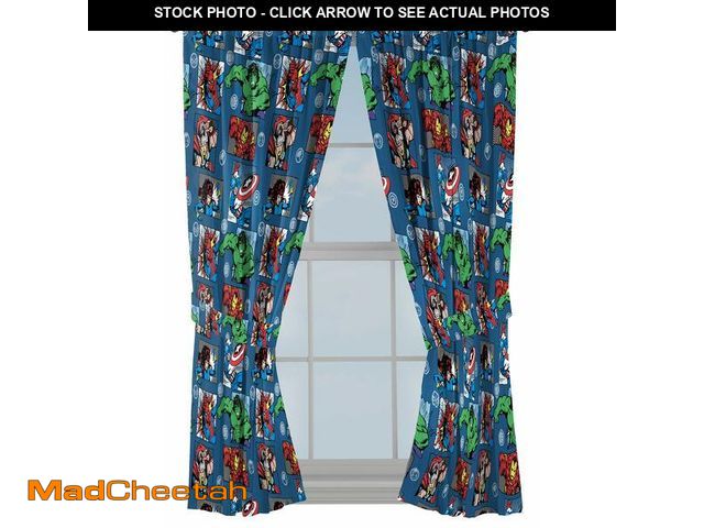 Lot 74-13626229 - Jay Franco Marvel Avengers Fighting Team 63" Inch Drapes - Beautiful Room DÃÂ©cor &amp; Easy Set Up...