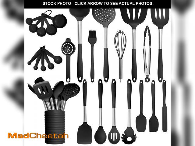 Lot 74-12307826 - Home Hero Silicone Kitchen Utensils Set, Dishwasher Safe Stainless Steel, Utensils For Cooking, Spat...