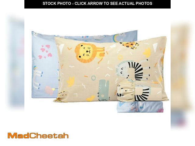 Lot 74-14301863 - Salt Earth 100% Cotton 210TC Kids Bedsheet, Twin Sheet Set, Toddler Bed, 4-Piece Set Ã¢â¬â 2 Fitt...