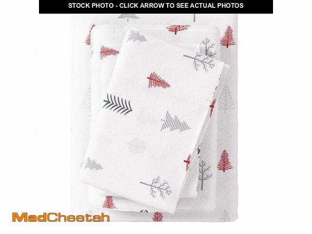 Lot 74-12712458 - Great Bay Home Flannel Sheet Set King Size - 100% Turkish Cotton, Double-Brushed, Printed Bed Sheets...