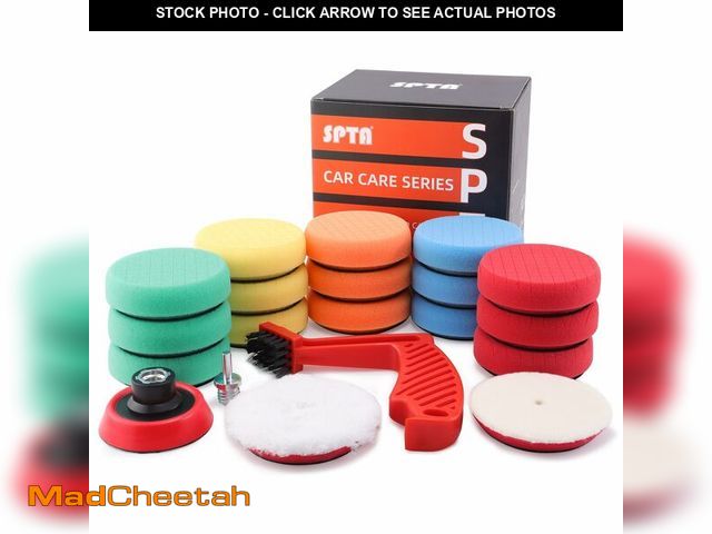 Lot 74-12607765 - SPTA Drill Polishing Pads Kit, 20pcs 3inch (80mm) Car Foam Polishing Buffing Pads, Wool Pads, Multif...