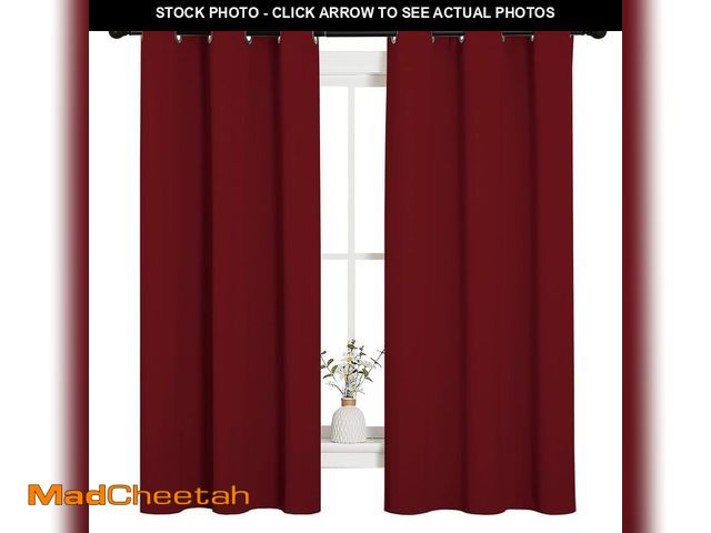 Lot 74-14270549 - NICETOWN Holiday Christmas Decor Thermal Insulated Solid Grommet Blackout Curtains/Drapes for Living...