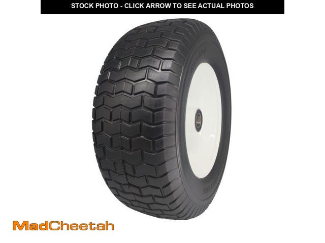 Lot 74-12140552 - Flat Free 16x6.50-8 Lawn Mower Tire with 1 inch Bearing, 16x6.50-8 Tire and Wheel for Lawn Tractor F...