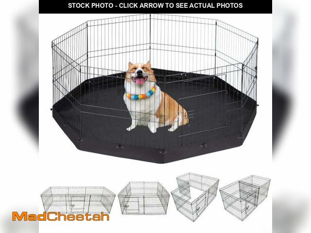 Lot 74-12781961 - Suchown 24'' High Foldable Metal Playpen for Dogs with Bottom Pad - UNUSED