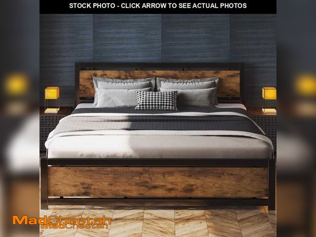 Lot 74-12080225 - LIKIMIO King Bed Frame with Headboard and Footboard, Metal Strong Supports, Easy Assembly, Noise-Fre...