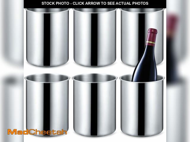 Lot 74-14207982 - Domensi 6 Pcs Wine Chiller Bucket 750 ML Champagne Bucket Stainless Steel Wine Chillers for Bottles ...