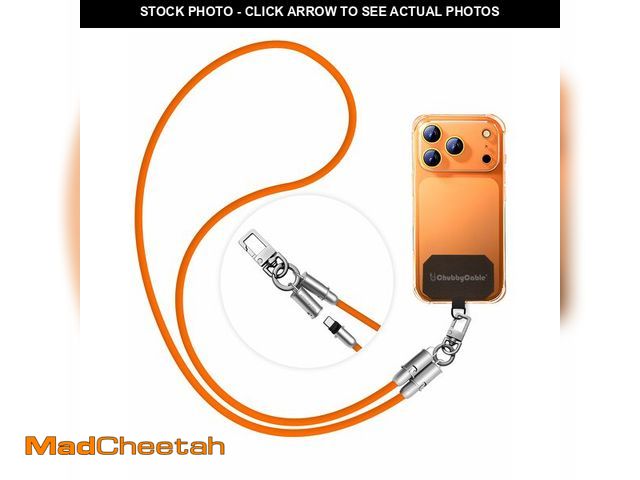 Lot 74-14265748 - chubbycable Crossbody Strap for iPhone 17 Series 240W USB-C Phone Lanyard Charging Cable with Anti-T...